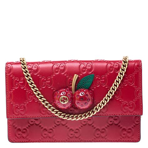 cherry red gucci bag|Gucci cherry bag red.